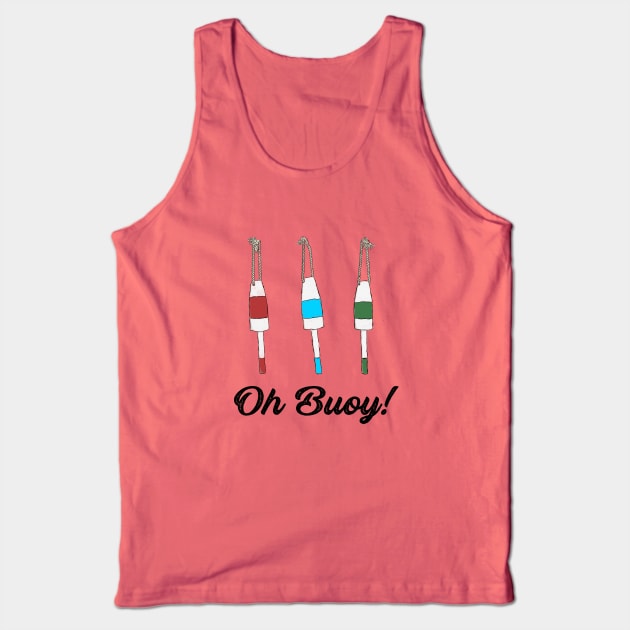 Oh Buoy Nautical Graphic Tank Top by Alissa Carin